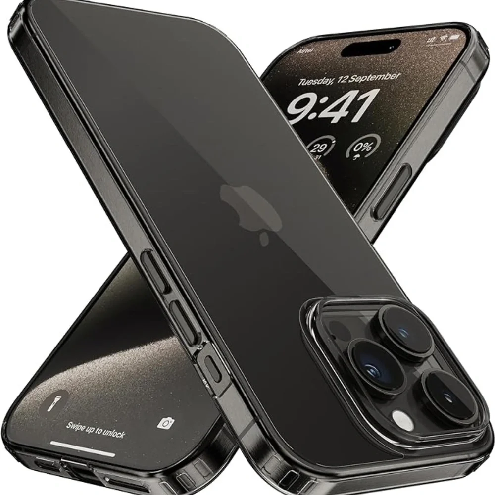 New iPhone 15 Pro Max Case Clear Non-Yellowing Drop Protection Non-Slip Case